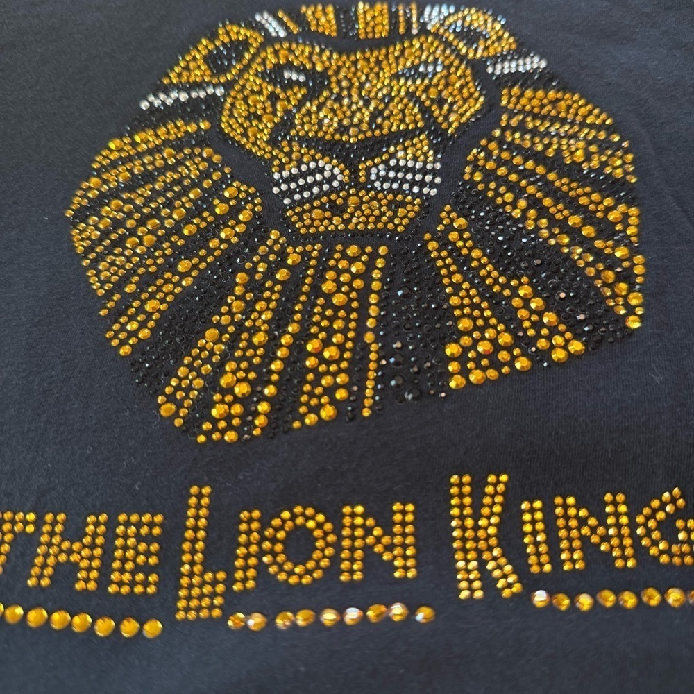 The Lion King The Broadway Musical Crystal Embellished Disney kid’s Shirt Sz S - Picture 8 of 9